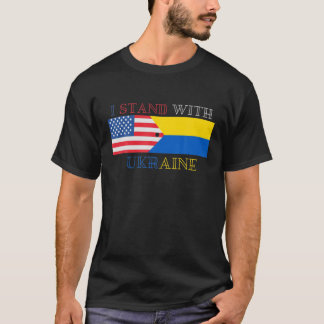 T-shirt L'Amant Ukrainien Je Tiens Le Drapeau De L'Ukraine