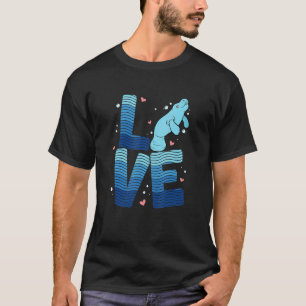 T-shirt Lamantin Amour Vache Marine Lamantins Mammifère Ma