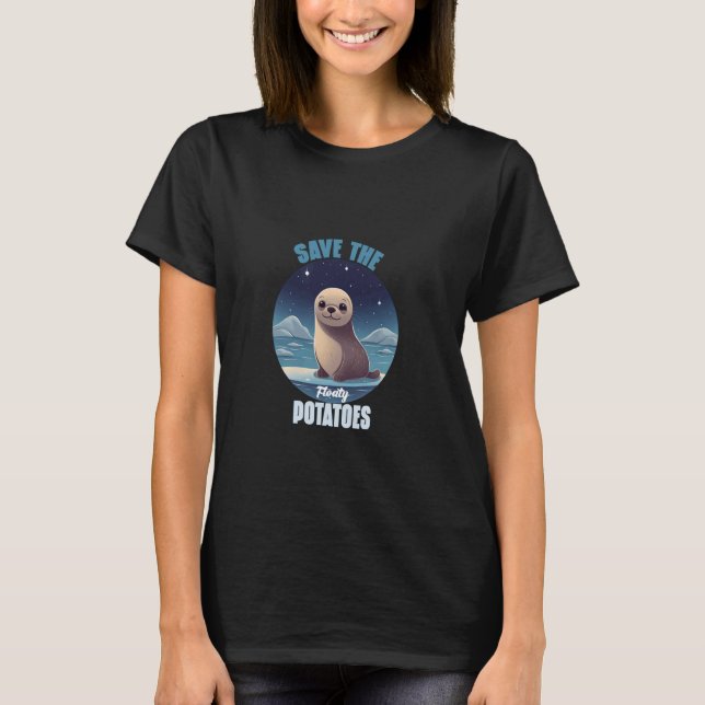 T-shirt lamantin vache marine (Devant)