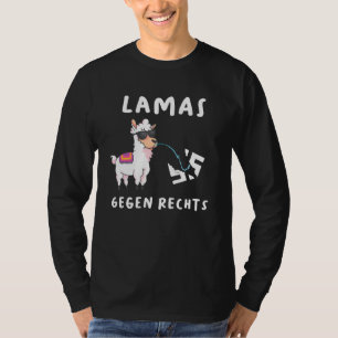T-shirt Lamas Drôle Contre Alpaca Droite
