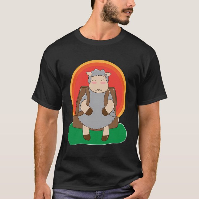 T-shirt Lamb Randonnée Nature Hobby Hiker Mountains (Devant)