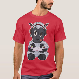 T-shirt Lamb With Gaming Controller I Funny Gaming I Gamer