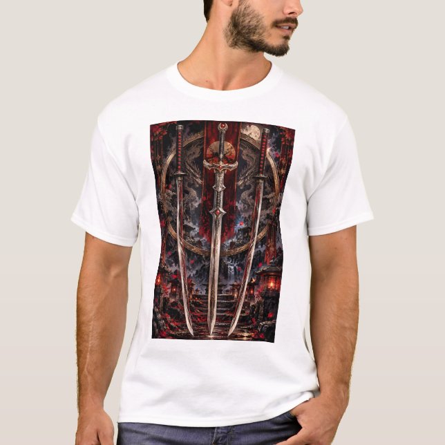 T-shirt lame à trois branches (Devant)