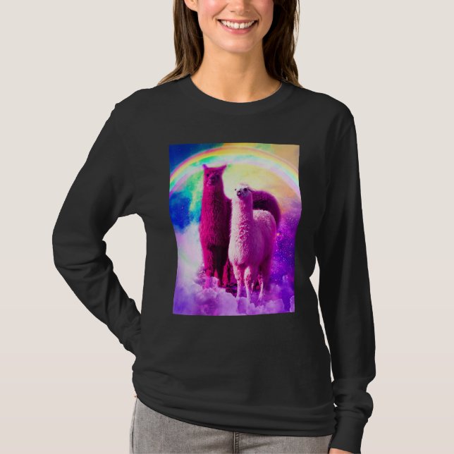 T-shirt Lame arc-en-ciel folle dans l'espace (Devant)