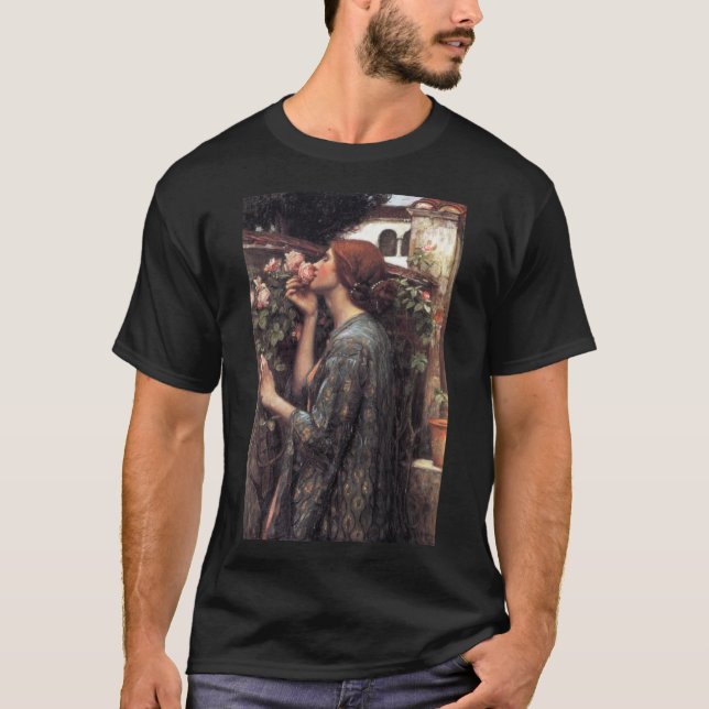 T-shirt L'âme du Rose (par John William Waterhouse) (Devant)