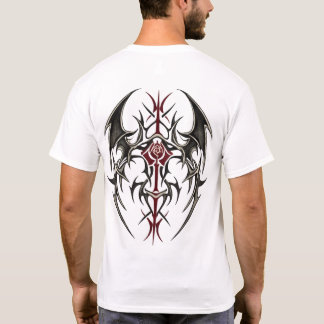 T-shirt Lame Tribale Cramoisie