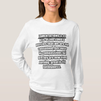 T-shirt Lamentations 3:22-23 verset de la Bible KJV
