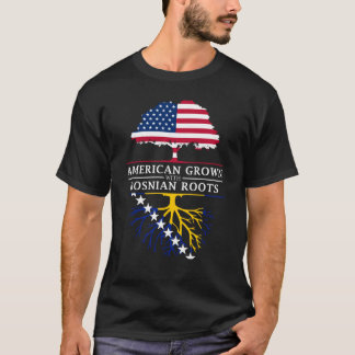 T-shirt L'Américain développé avec le Bosnien enracine  