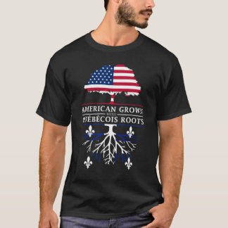 T-shirt L'Américain développé avec Quebecois enracine   le