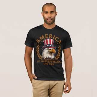 T-shirt L'Amérique 250 Ans de Liberté 1776-2026 Patriotiqu