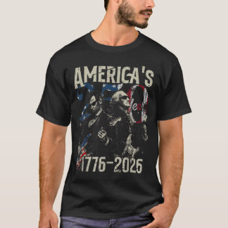 T-shirt L'Amérique 250 ans George Washington Lincoln