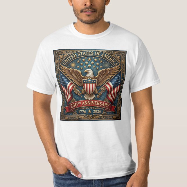 T-shirt L'Amérique, 250e édition 2 (Devant)