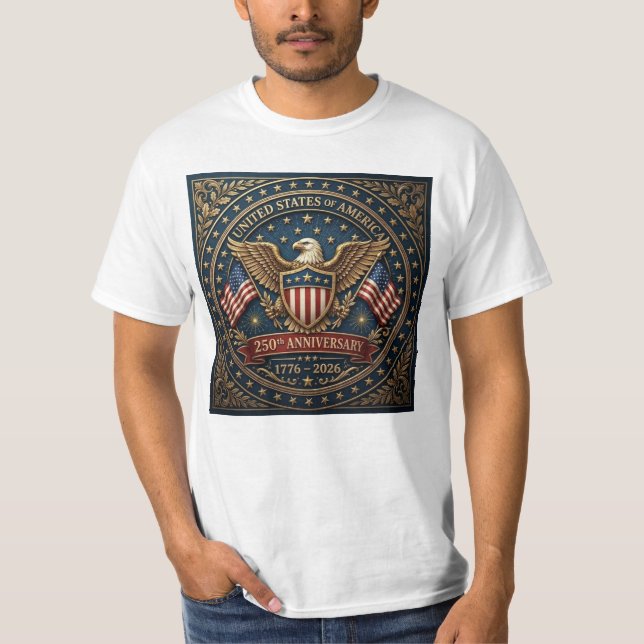 T-shirt L'Amérique 250e Version 3 (Devant)