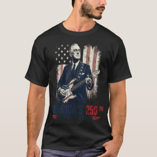 T-shirt L'Amérique 250e vintage Franklin D Roosevelt