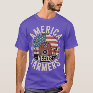 T-shirt L'Amérique a besoin d'agriculteurs Drapeau américa