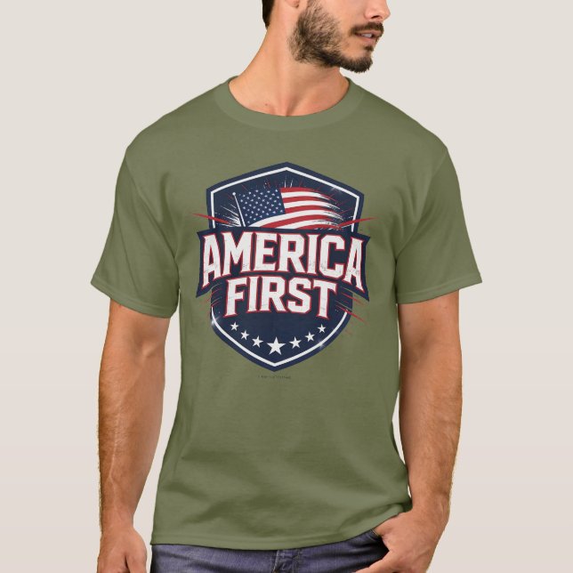 T-shirt L'Amérique d'abord -  (Devant)