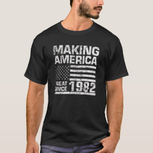 T-shirt L'Amérique de fabrication des hommes grandes