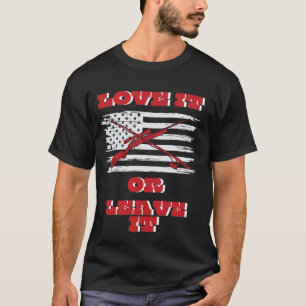 T-shirt L'Amérique drapeau de la fierté pêche chasse honne