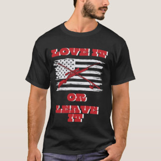 T-shirt L'Amérique drapeau de la fierté pêche chasse honne