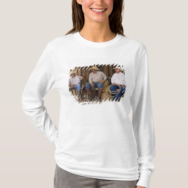 T-shirt L'Amérique du Nord, Etats-Unis. Cowboys détendant (Devant)