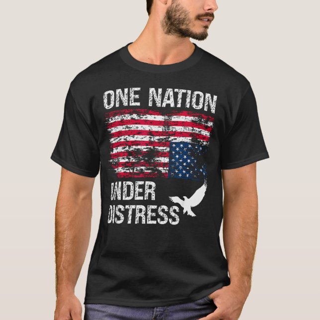 T-shirt L'Amérique en détresse États-Unis à l'envers améri (Devant)