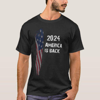 T-shirt L'Amérique est de retour | drapeau de 2024