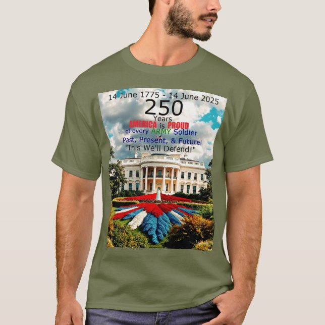 T-shirt L'Amérique est fière de son armée (Devant)