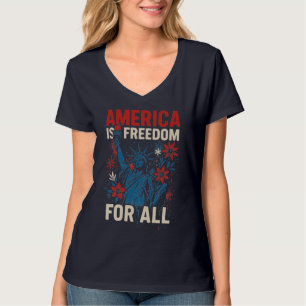 T-shirt L'Amérique est la liberté pour tous - Egalité patr