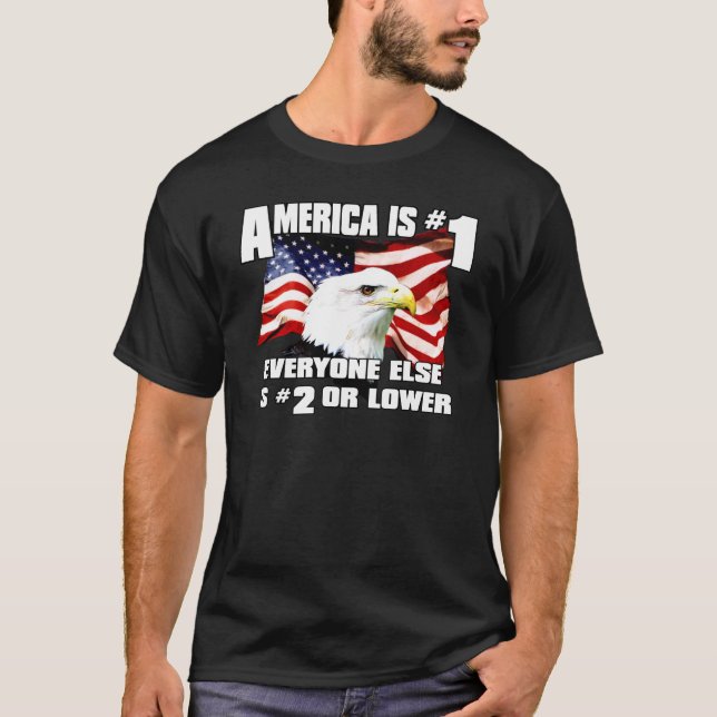 T-shirt L'Amérique est le numéro 1 (Devant)
