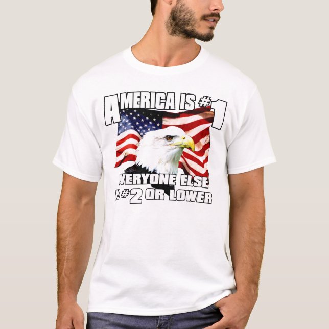T-shirt L'Amérique est le numéro 1 (Devant)