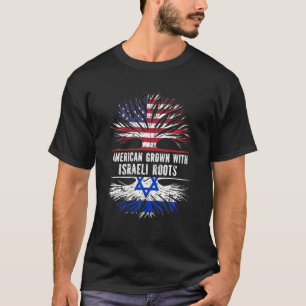 T-shirt L'Amérique grandit avec des racines israéliennes U