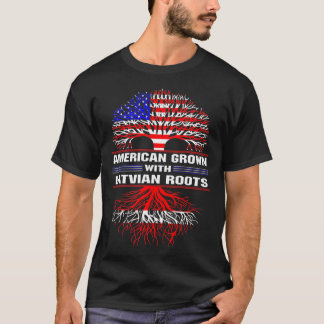 T-shirt L'Amérique grandit avec des racines lettones