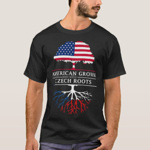 T-shirt L'Amérique grandit avec les racines tchèques Répub