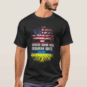 T-shirt L'Amérique grandit avec les racines ukrainiennes U