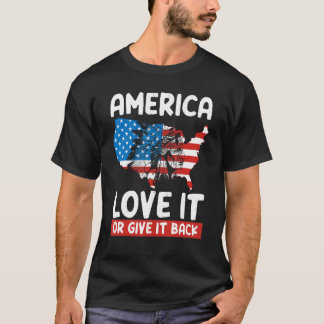 T-shirt L'Amérique L'Aime Ou La Rend Amérindienne