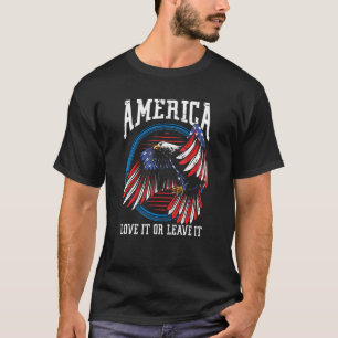 T-shirt L'Amérique L'Aime Ou Le Laisse Nous Aigle Fier L'A