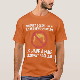 T-shirt L'Amérique n'a pas de faux problème de nouvelles,