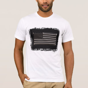 T-shirt L'Amérique - noir et chrome
