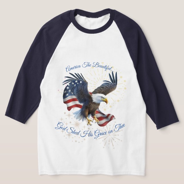 T-shirt L'Amérique patriotique le magnifique drapeau de l' (Poser)