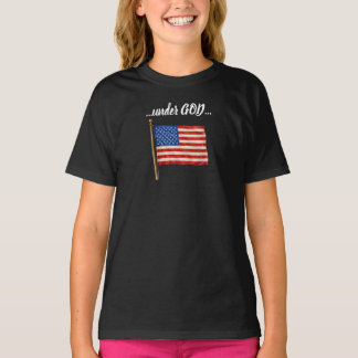 T-shirt L'Amérique sous Dieu police blanche
