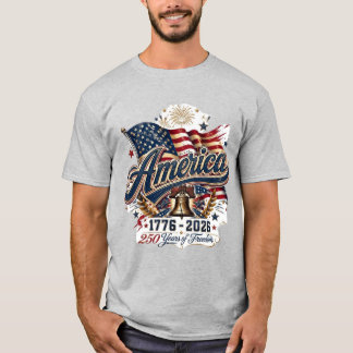 T-shirt L'Amérique Vintage 250 Ans de Liberté 1776-2026 Pa