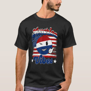 T-shirt L'Amérique vintage vibre le drapeau américain sur