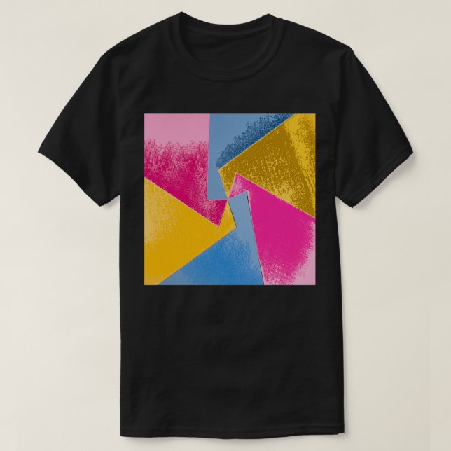 T-shirt Lames Origami flottant dans une tapisserie Cool mo (Design devant)