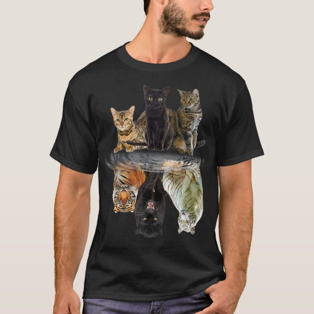 T-shirt L'ami des chats Amoureux des chats Tigre mou (Devant)