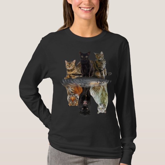 T-shirt L'ami des chats Amoureux des chats Tigre mou (Devant)