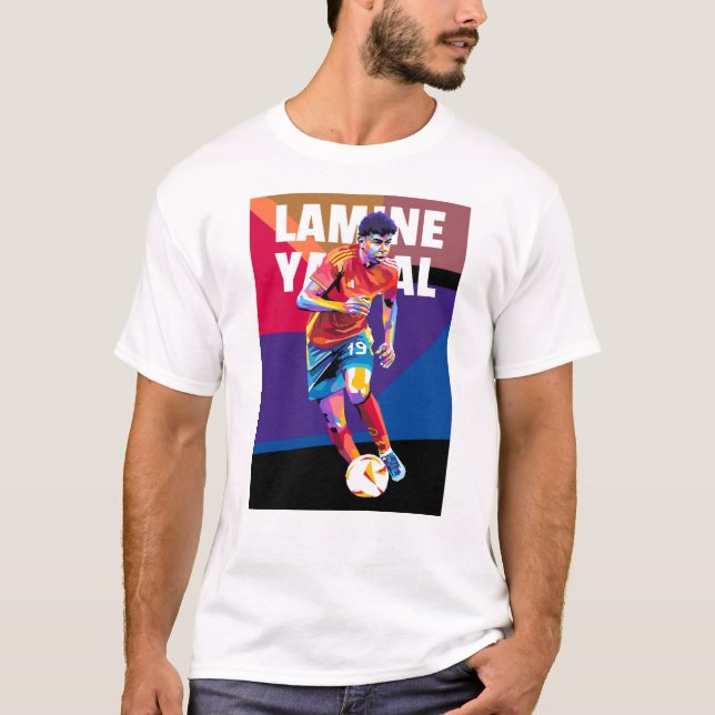 T-shirt Lamine Yamal dans le style WPAP (Devant)