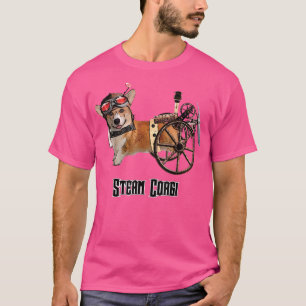 T-shirt L'amiral Roue le Corgi Steampunk