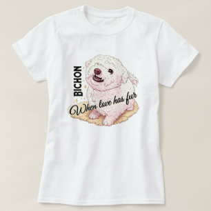 T-shirt L'amour a du poil Bichon
