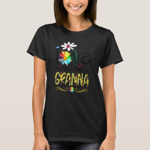 T-shirt L'Amour À Être Appelé Grand Papillon Fleurs Mères
