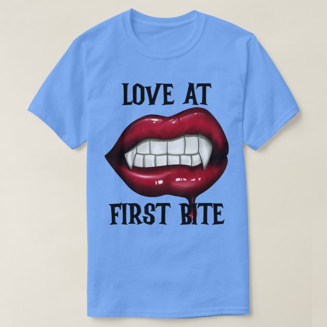 T-shirt L'amour à la première morsure (Design devant)